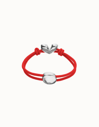 Palpito - Red elastic thread bracelet with heart charm - Boutique Bella BellaUno de 50 - Bracelet