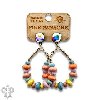 Pastel multi-color teardrop, Austrian crystal earring, last call - Boutique Bella BellaEarrings