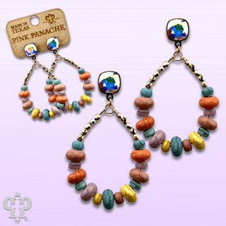 Pastel multi-color teardrop, Austrian crystal earring, last call - Boutique Bella BellaEarrings
