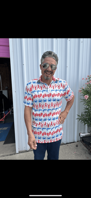 Patriotic Seafood Men's Polo - Boutique Bella BellaMens Polo