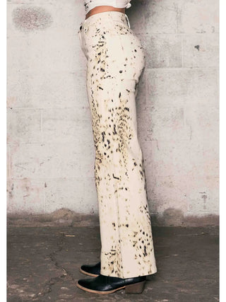 Pattern Print Wide Leg Jeans - Boutique Bella BellaJeans