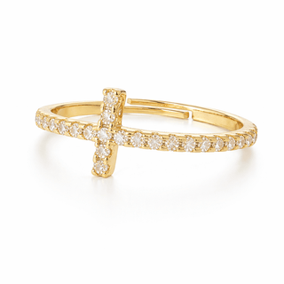 Pave Cross Ring - Boutique Bella BellaRing