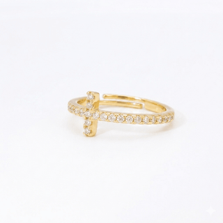Pave Cross Ring - Boutique Bella BellaRing