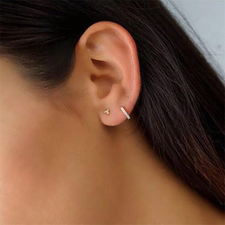 Pave Huggies - Boutique Bella BellaEarring