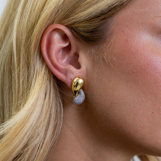 Pave Raindrop Earring - Boutique Bella BellaEarring