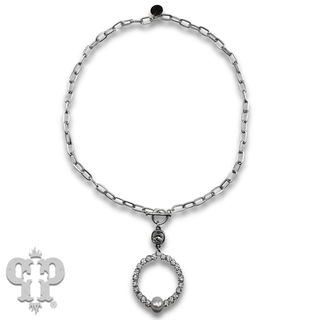 Pave rhinestone bead necklace, Austrian crystal - Boutique Bella BellaNecklaces