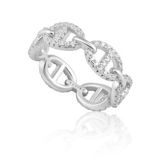Pave Rosie Link Ring - Boutique Bella BellaRing