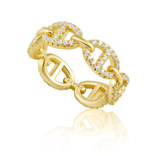 Pave Rosie Link Ring - Boutique Bella BellaRing