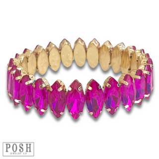 Rhinestone stretch bracelet - LC