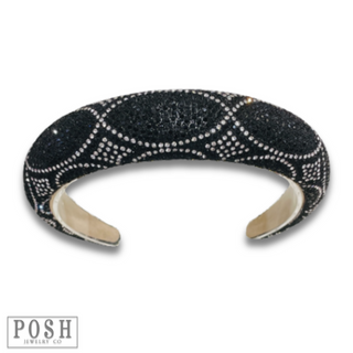 Luxury look patterned rhinestone headband - LC