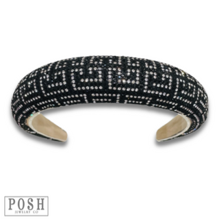 Luxury look patterned rhinestone headband - LC