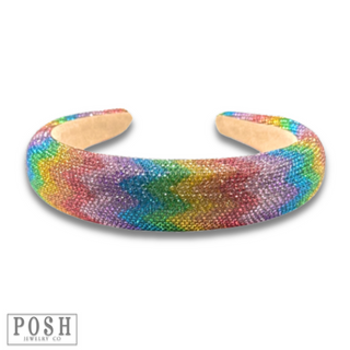 Multi-color rhinestone headband, last call