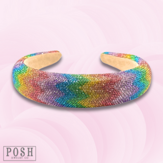 Multi-color rhinestone headband, last call