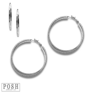 Double crossover hoop earring, last call