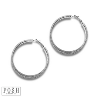 Double crossover hoop earring, last call