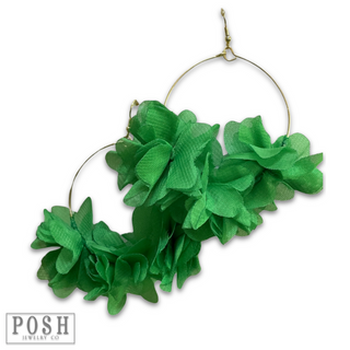Chiffon flower earring, last call