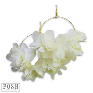 Chiffon flower earring, last call
