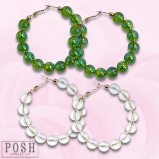 Bead hoop earring - LC