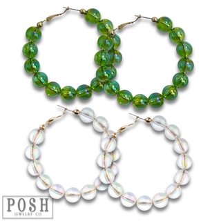 Bead hoop earring - LC