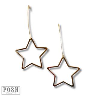 Long charm earring on hook - LC