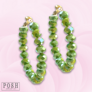 Neon bead hoop earring - LC
