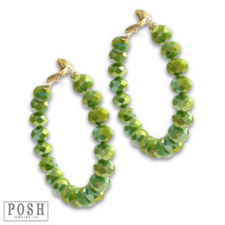 Neon bead hoop earring - LC