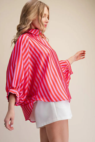 Peachy Keen Button - Up - Boutique Bella BellaBlouse