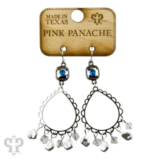 Pearl bead and teardrop earring, Austrian crystal - Boutique Bella BellaEarrings