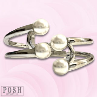 Pearl bead bangle bracelet - Boutique Bella BellaBracelets