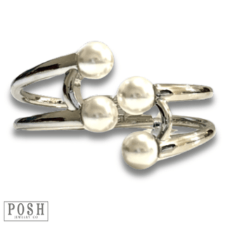 Pearl bead bangle bracelet - Boutique Bella BellaBracelets
