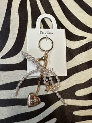 Pearl Bow Bag Charm - Boutique Bella BellaBag Charms