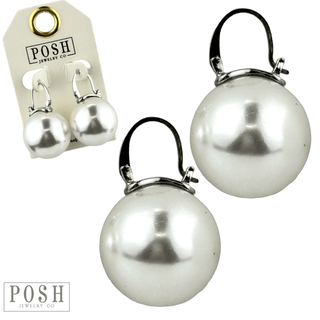 Pearl drop earring, large - Boutique Bella BellaEarrings