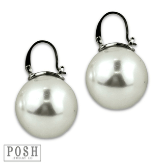 Pearl drop earring, large - Boutique Bella BellaEarrings