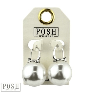Pearl drop earring, large - Boutique Bella BellaEarrings