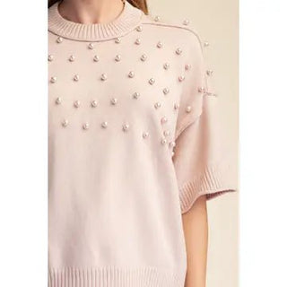 Pearl Elegance Crewneck - Boutique Bella BellaTOP