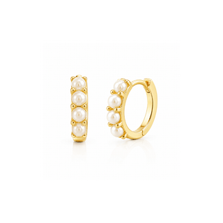 Pearl Huggies - Boutique Bella BellaEarring