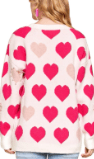 Pearl - Kissed Hearts Sweater - Boutique Bella BellaSweater