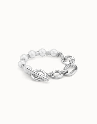Pearl & Match - Silver Link Chain Bracelet with Pearls - Boutique Bella Bellabracelet