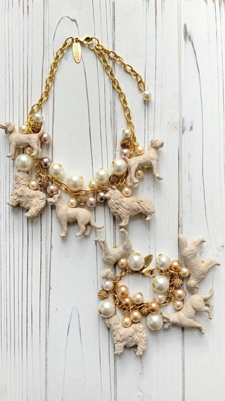 Pearl Must Love Dogs Charm Bracelet - Boutique Bella BellaBag Charms