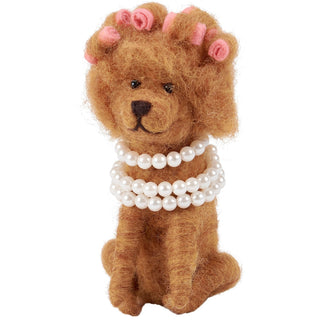 Pearl Necklace Dog Critter - Boutique Bella BellaFigurine
