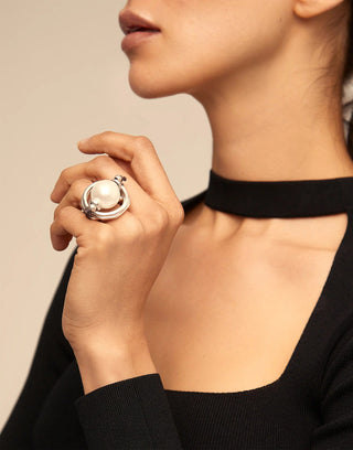 Pearl Ring - Boutique Bella BellaUno De 50 - Ring