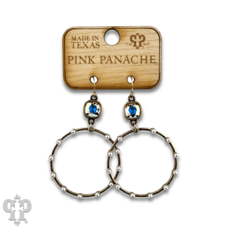 Pearl stud circle earring with Austrian crystal - Boutique Bella BellaEarrings