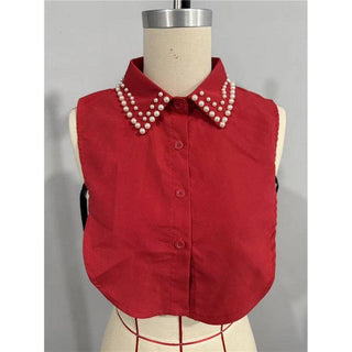 Pearl Studded Detachable Shirt Collar - Boutique Bella Belladetachable collar