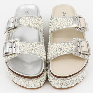 Pearlesque Platform Sandal - Boutique Bella Bellasandal