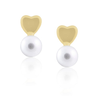 Pearly Heart Studs - Boutique Bella BellaEarrings