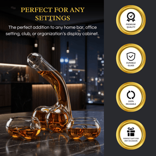 Penis Whiskey Decanter With Two Whiskey Glasses Unique Funny Glass Container For Scotch Tequila Bran - Boutique Bella Bella