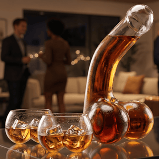 Penis Whiskey Decanter With Two Whiskey Glasses Unique Funny Glass Container For Scotch Tequila Bran - Boutique Bella Bella