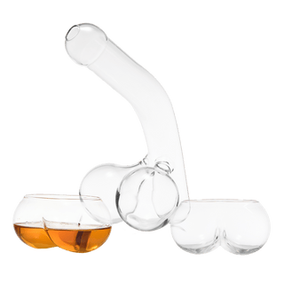 Penis Whiskey Decanter With Two Whiskey Glasses Unique Funny Glass Container For Scotch Tequila Bran - Boutique Bella Bella
