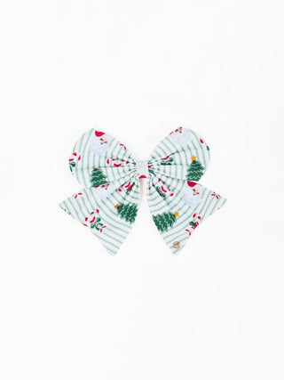 Peppermint Pine Magnetic Fabric Bow - Boutique Bella Bellamagnetic bow