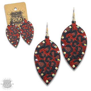 Petal shaped earring with rhinestones last call - Boutique Bella BellaEarrings